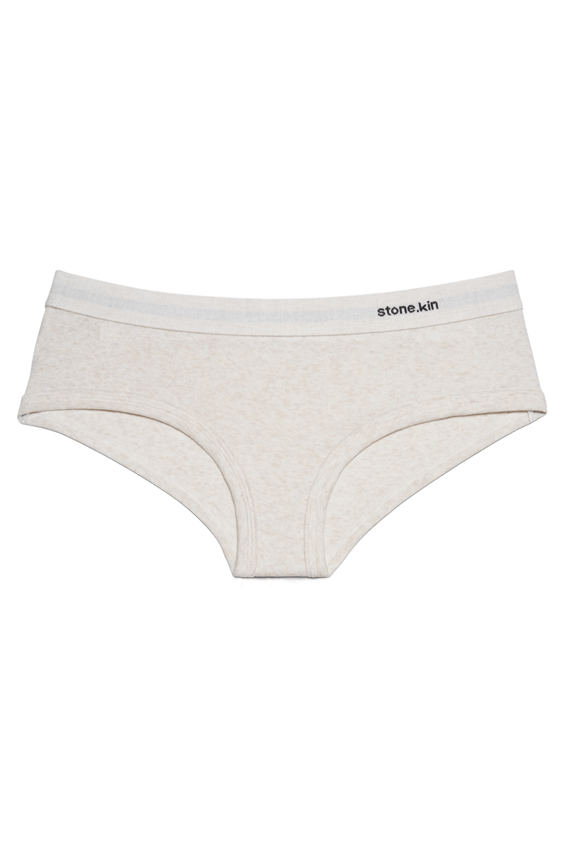 Women's Brief in Organic Cotton Rib - Bone