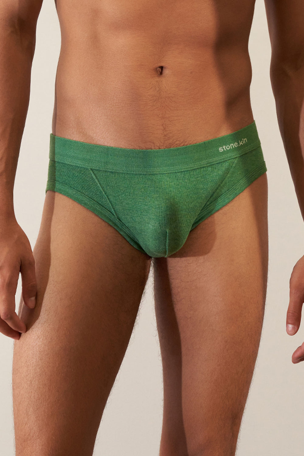 Brief in Organic Cotton Rib - Pandanus