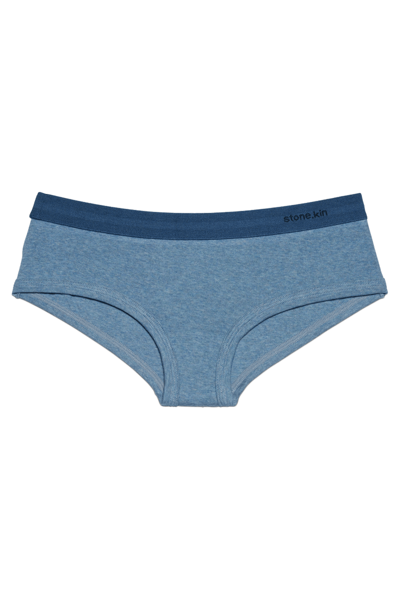 Women's Brief in Organic Cotton Rib - Lake & Indigo