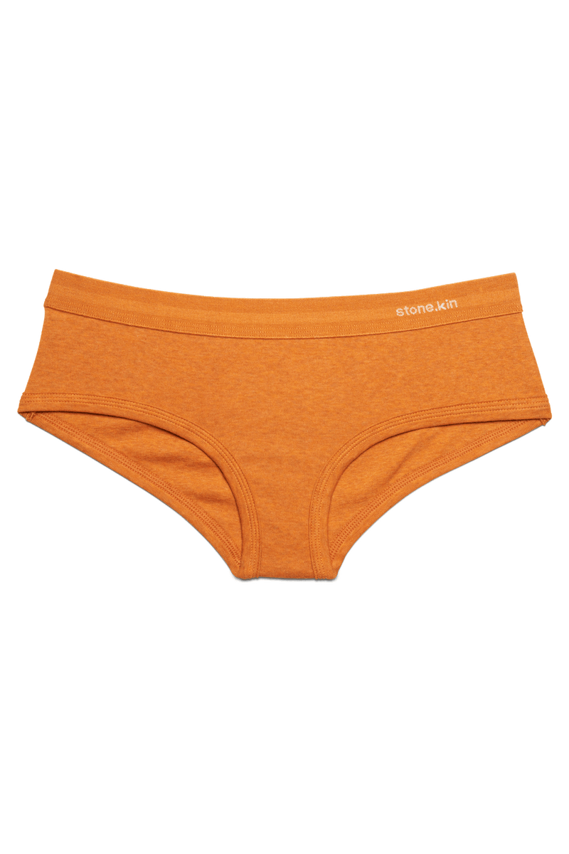 Women's Brief in Organic Cotton Rib - Papaya