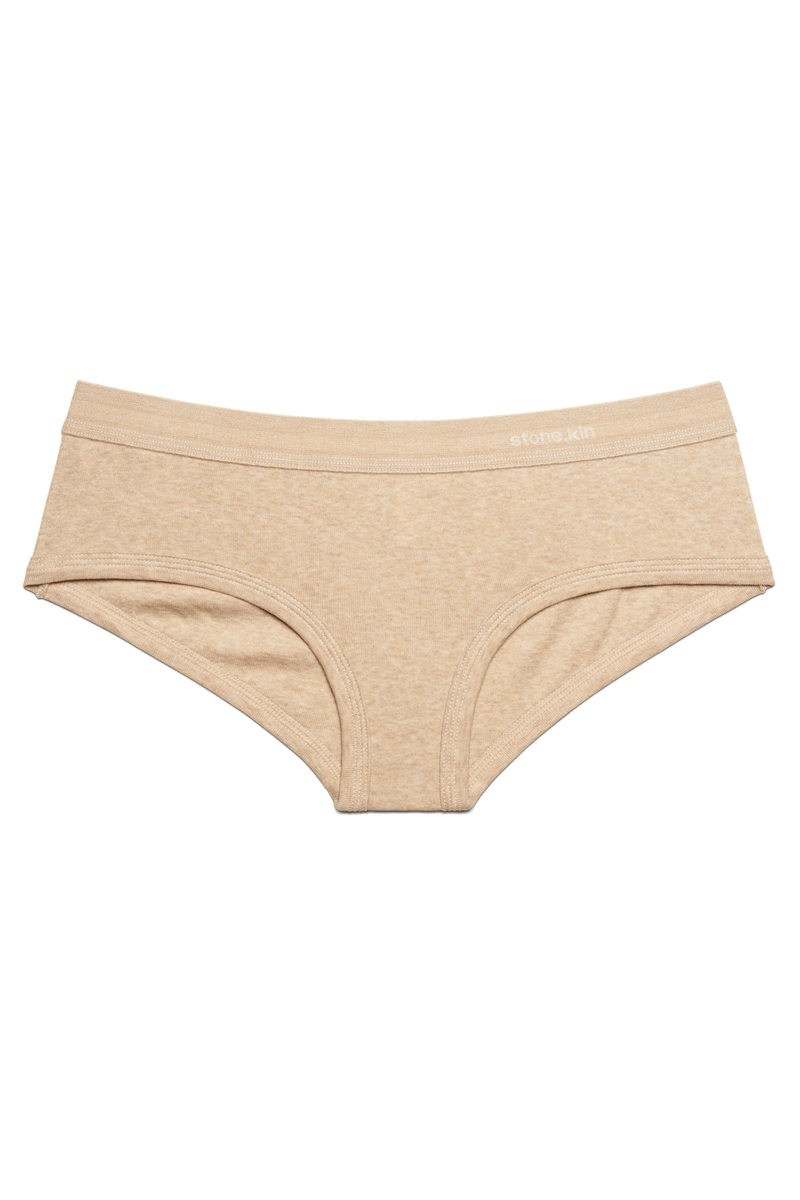 Women's Brief in Organic Cotton Rib - Sand