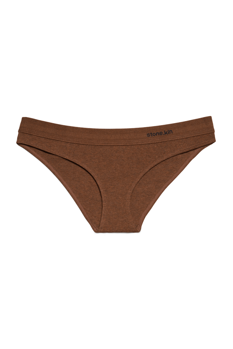 Cheeky in Organic Cotton Rib - Brown