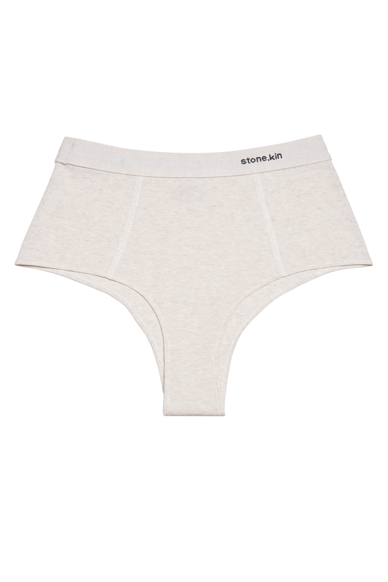 Hi~Brief in Organic Cotton Rib - Bone