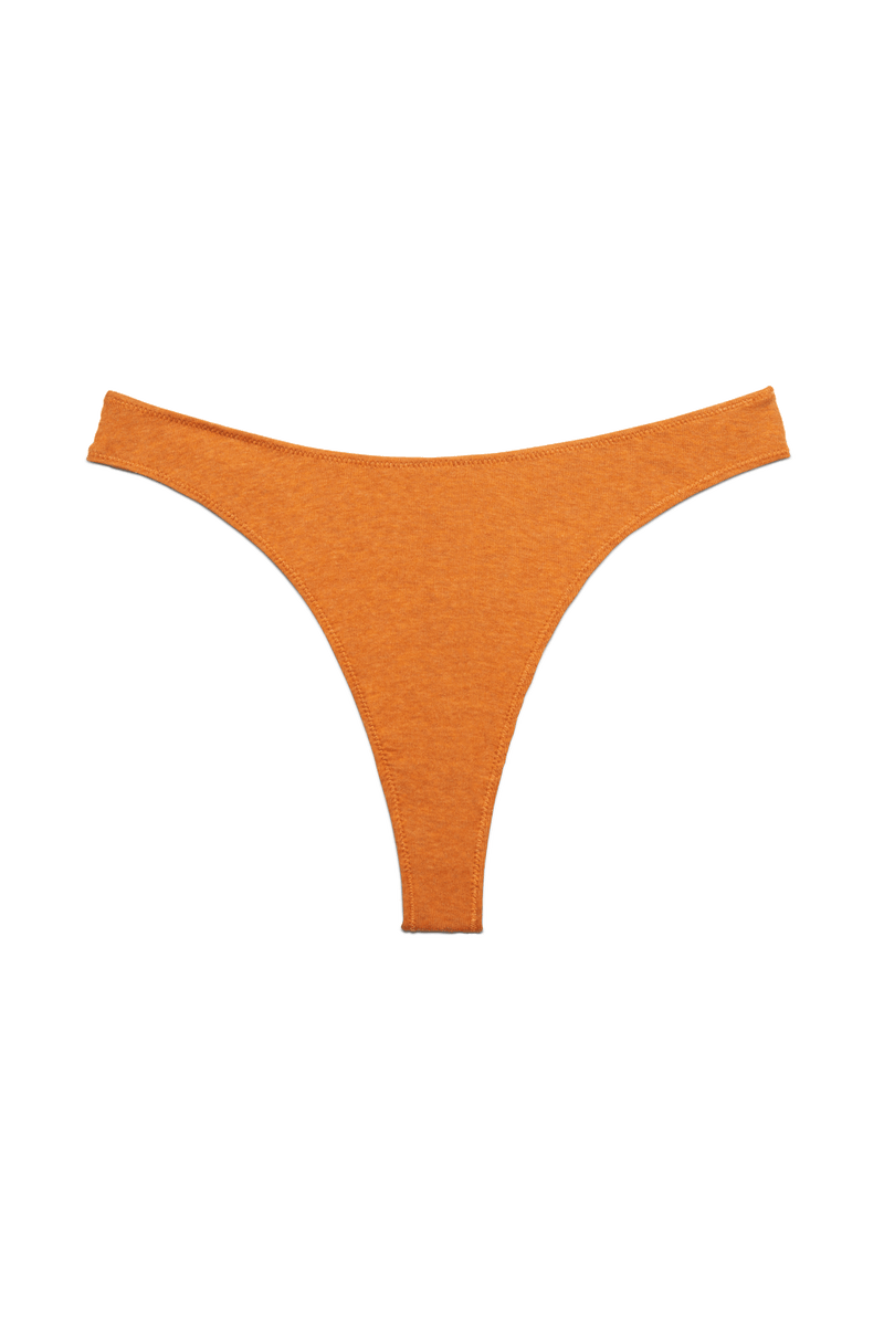 Hi~Thong in Organic Cotton Rib - Papaya