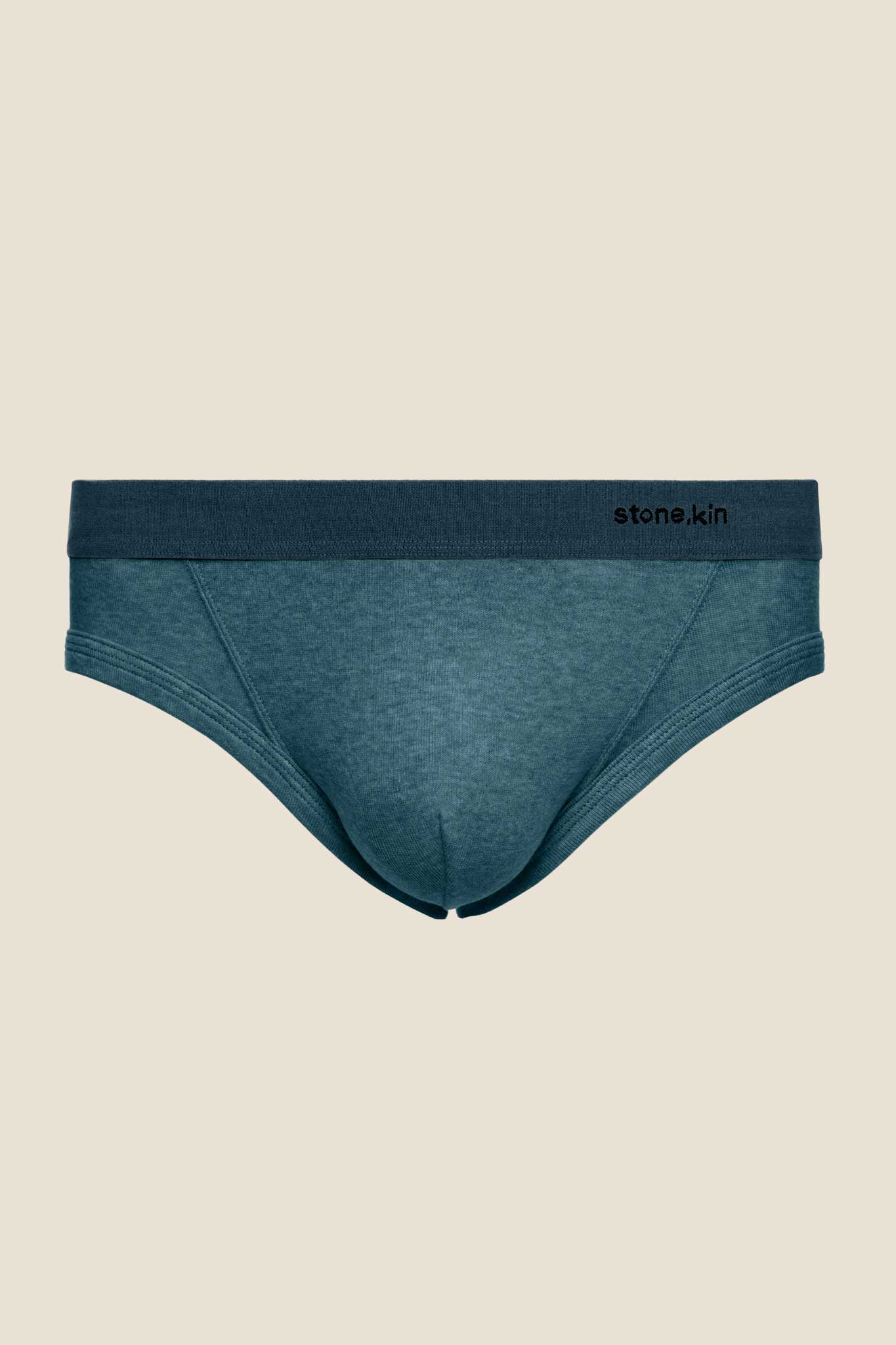 Brief in Organic Cotton Rib - Lake + Indigo