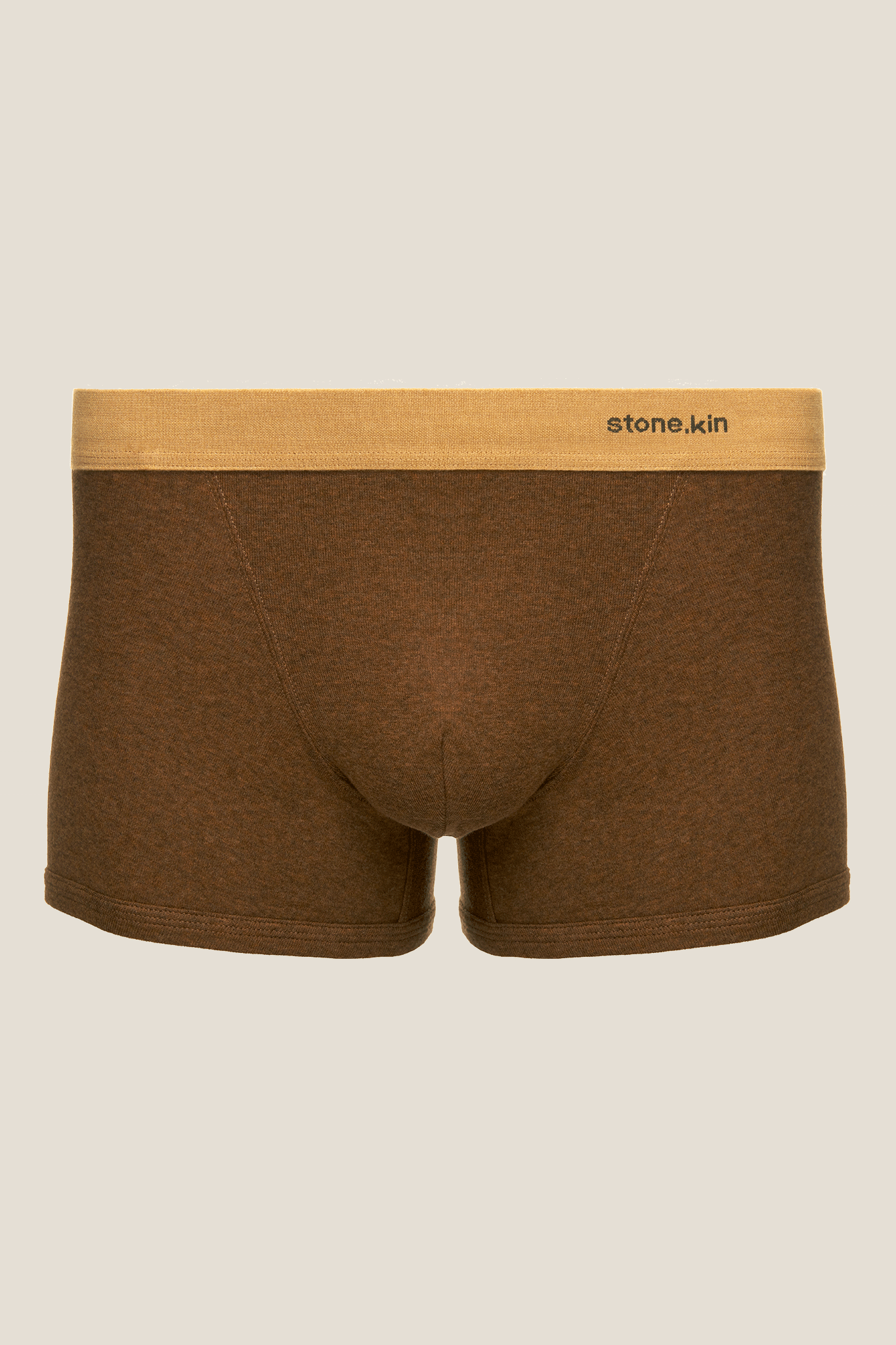 Stone.kin Mens Boxer Brief in Brown Organic Cotton 