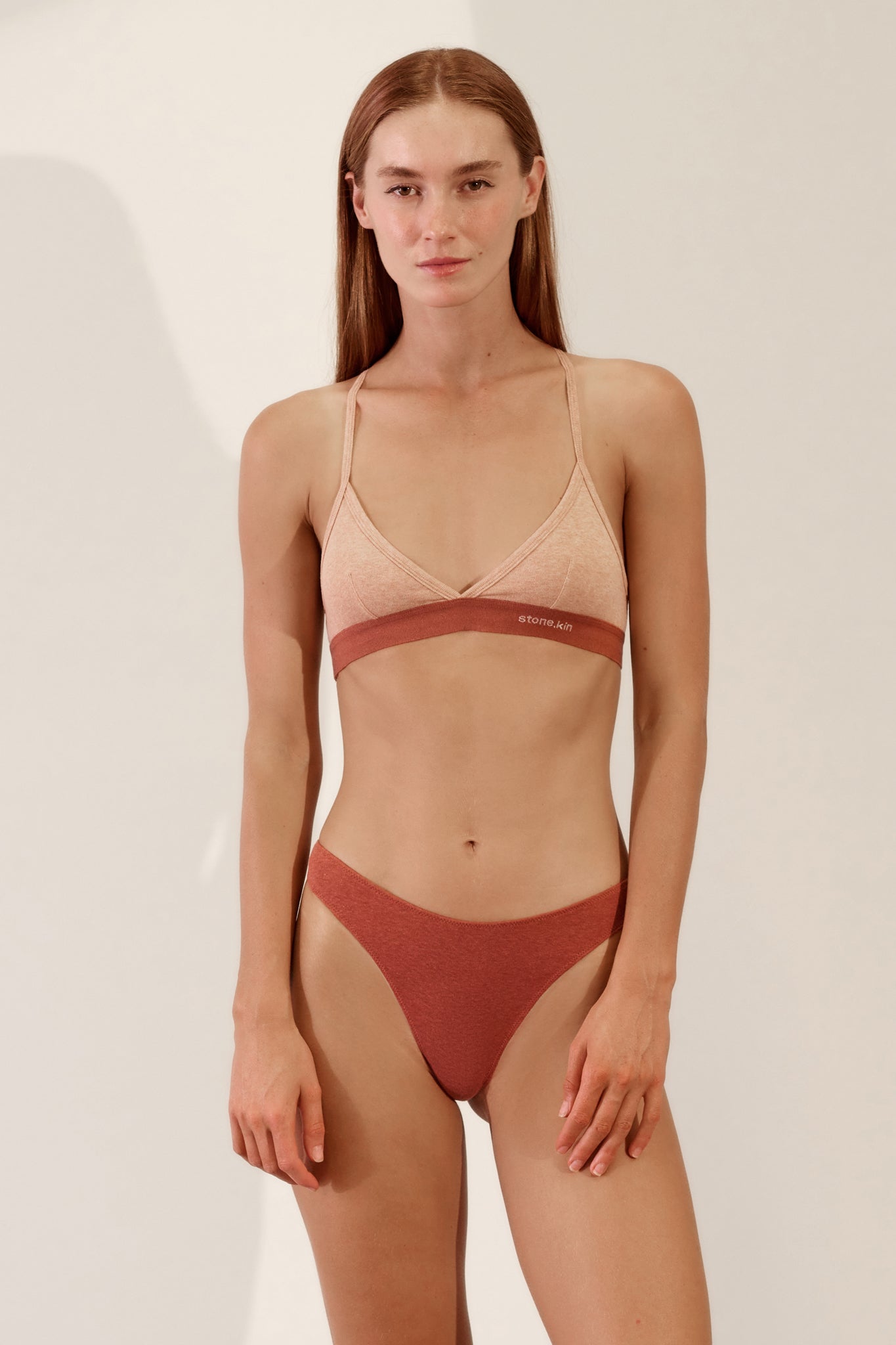 Hi~Thong in Organic Cotton Rib - Rust